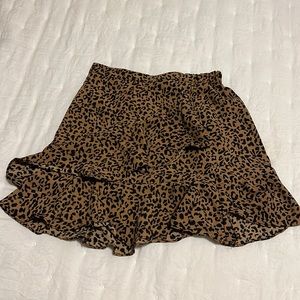 Leopard mini skirt
